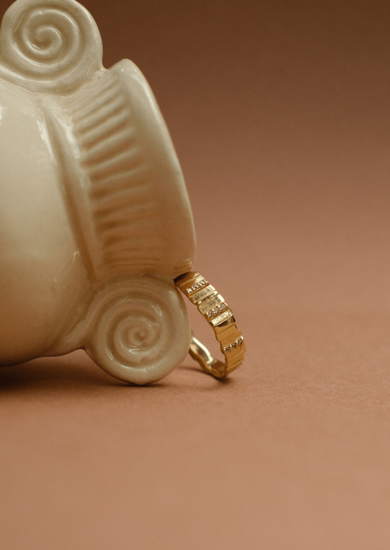 The Strata 9ct Gold Vermeil Ring - Molten Store