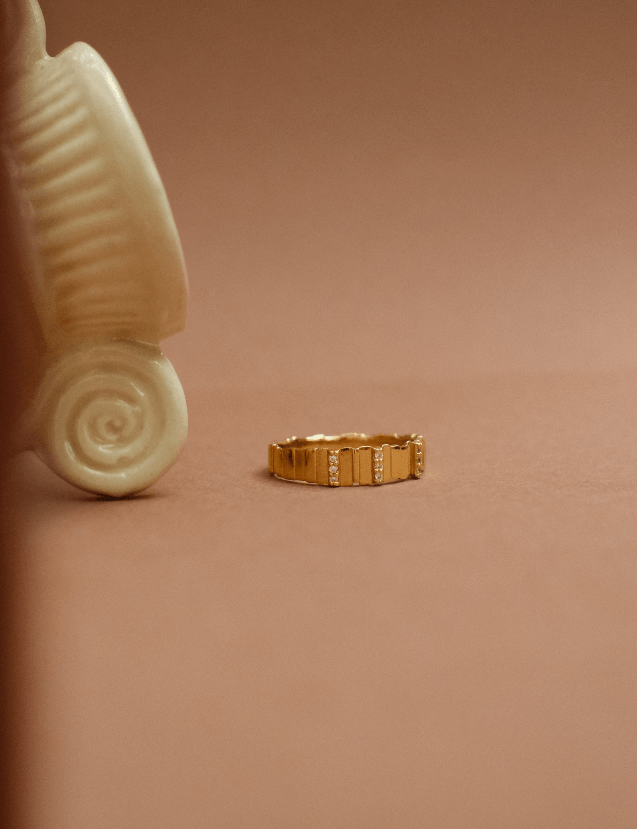 The Strata 9ct Gold Vermeil Ring - Molten Store