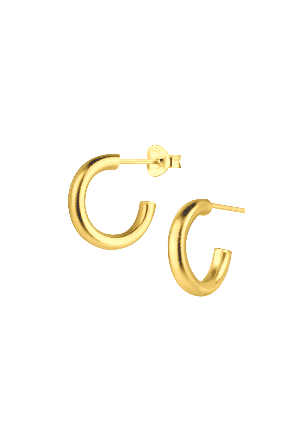 The Sunray 14ct Gold Vermeil Half Hoop Earrings - Molten Store