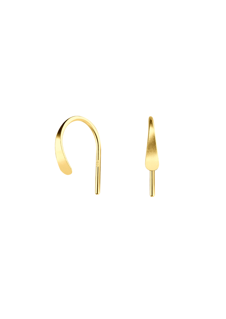 The Swoop 14ct Gold Vermeil Hook Earrings - Molten Store