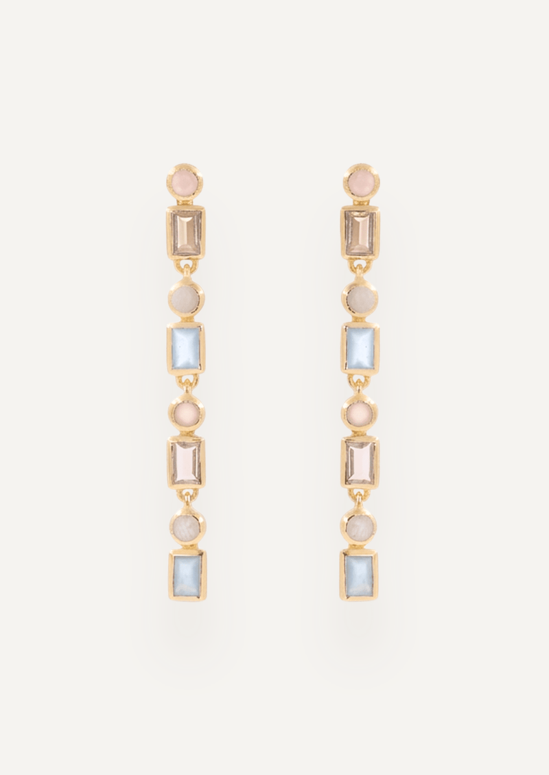 The Terrazza Statement Drop Earrings in Sorbet - Molten Store
