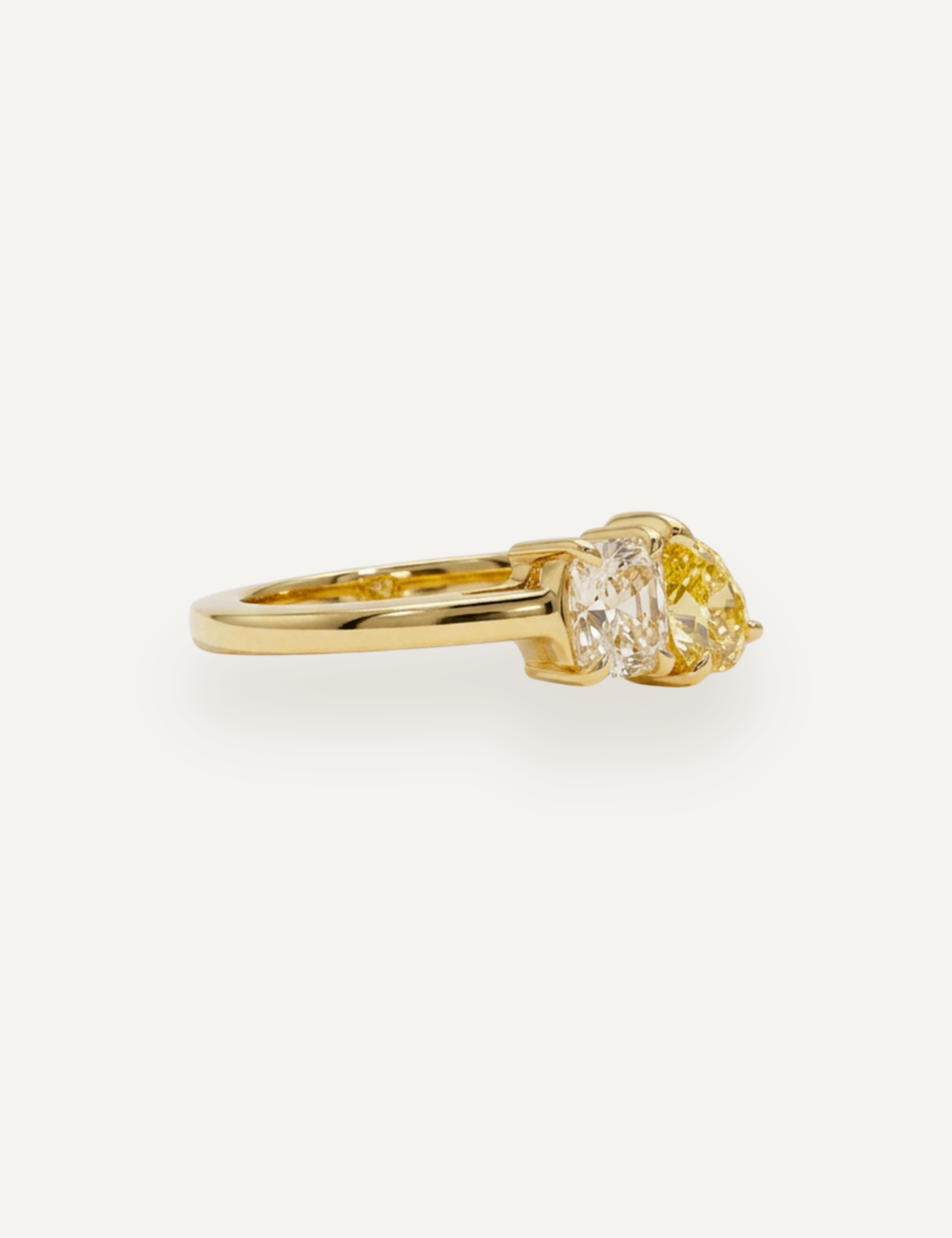 The Toi Et Moi Ring with 0.81ct Pear Diamond - Molten Store