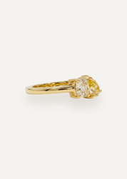 The Toi Et Moi Ring with 0.81ct Pear Diamond - Molten Store