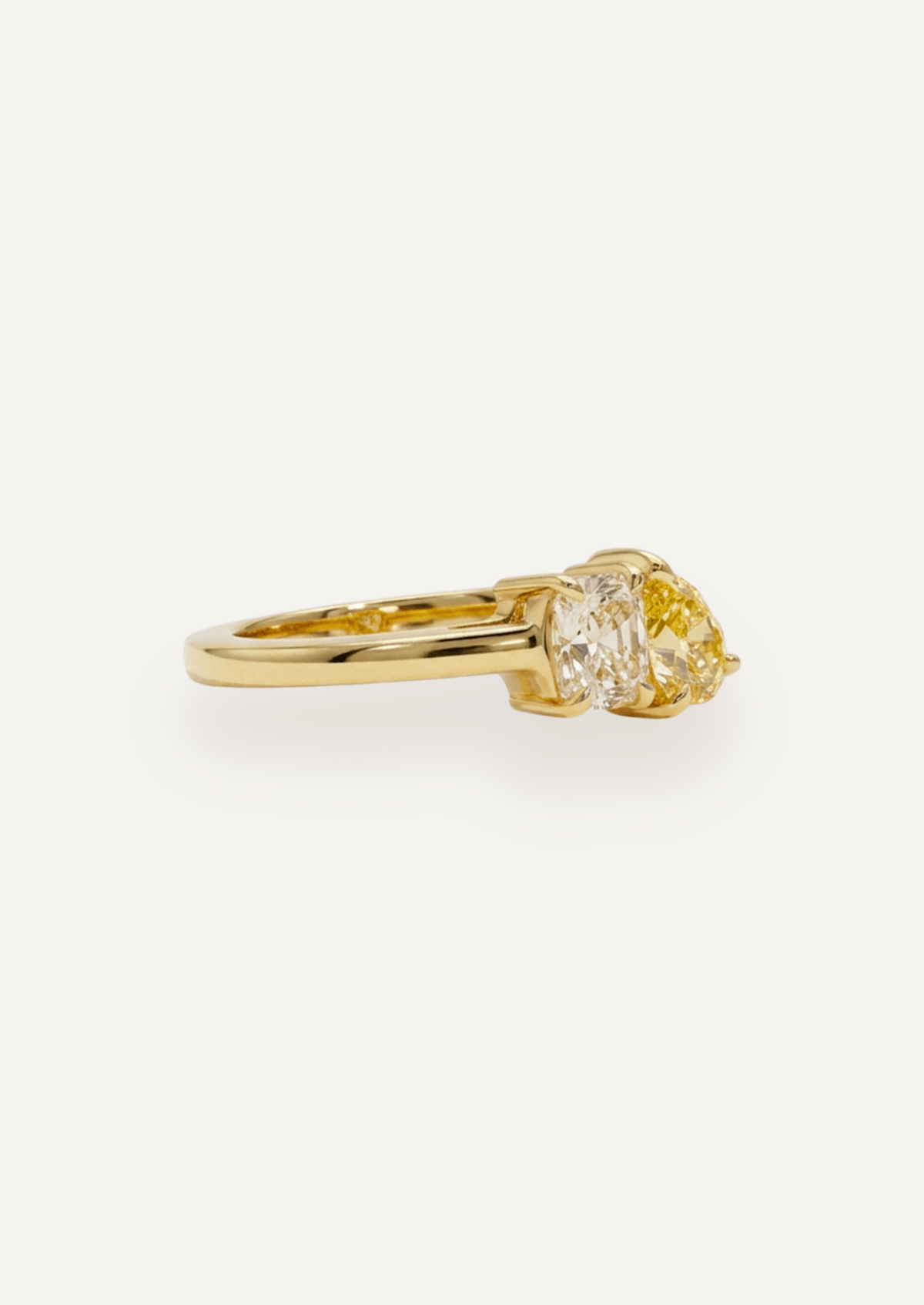 The Toi Et Moi Ring with 0.81ct Pear Diamond - Molten Store