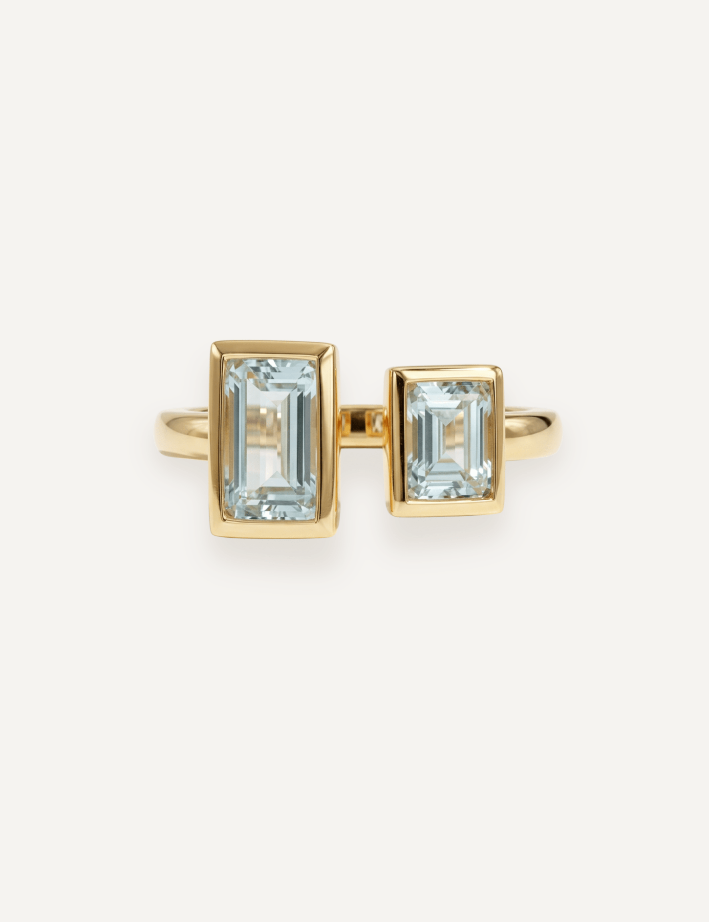 The Toi Et Moi Ring with Aquamarines - Molten Store