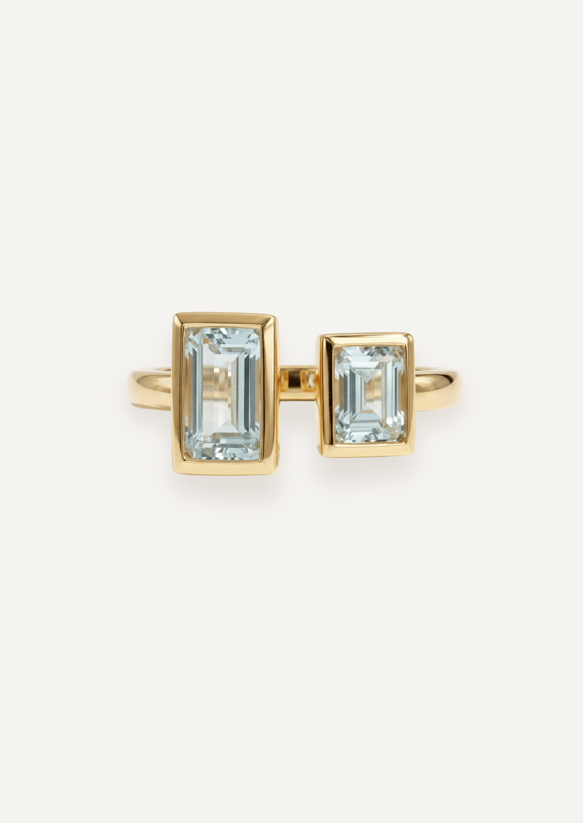 The Toi Et Moi Ring with Aquamarines - Molten Store