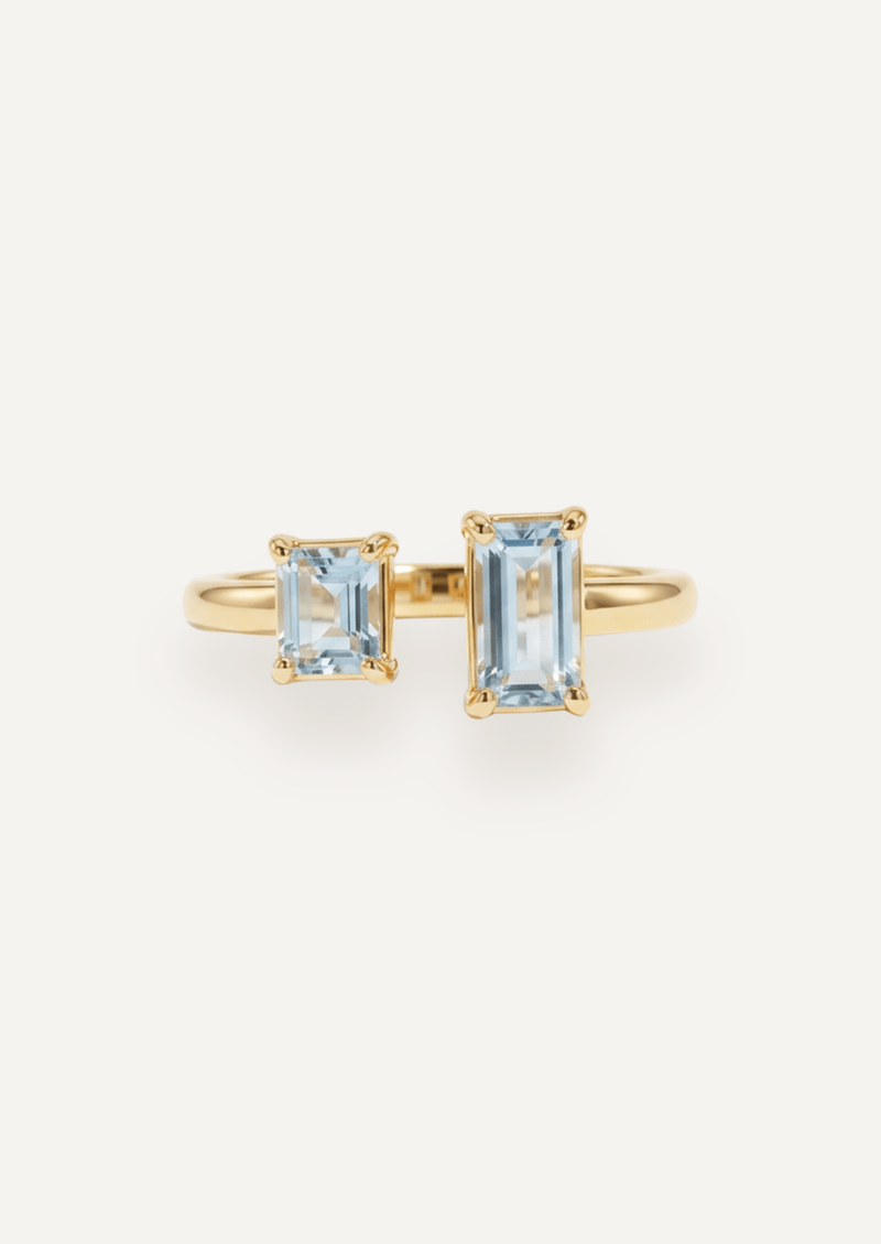 The Toi Et Moi Ring with Aquamarines