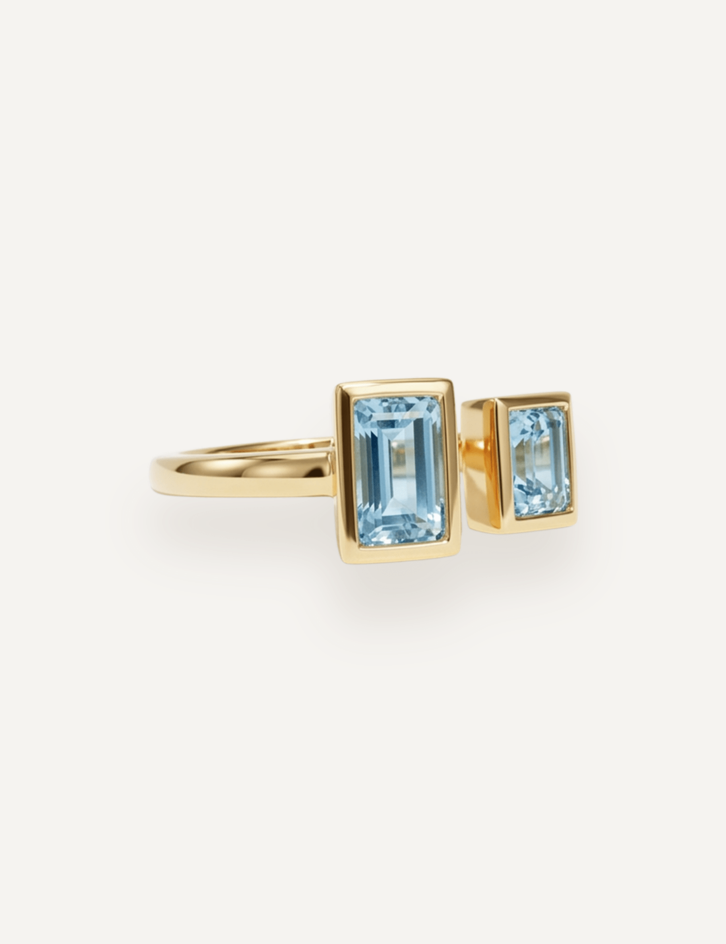 The Toi Et Moi Ring with Aquamarines - Molten Store
