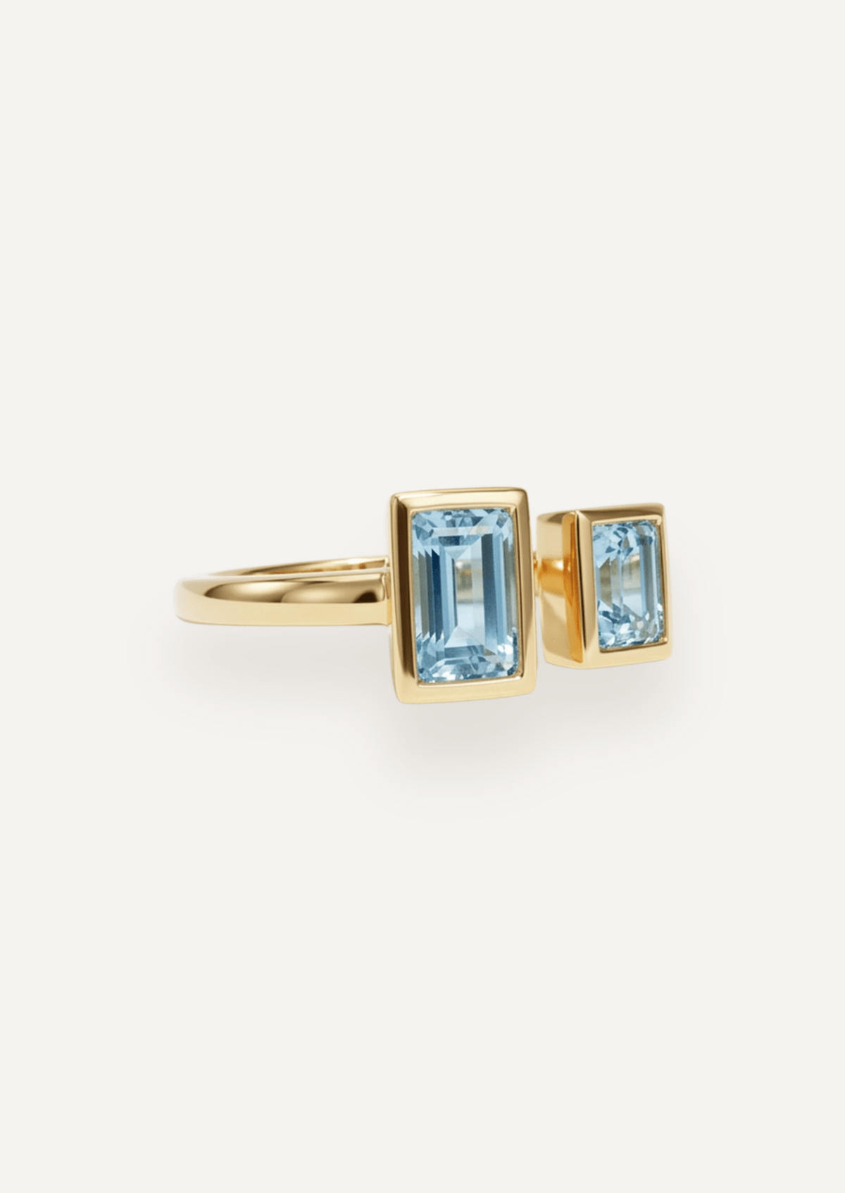 The Toi Et Moi Ring with Aquamarines - Molten Store