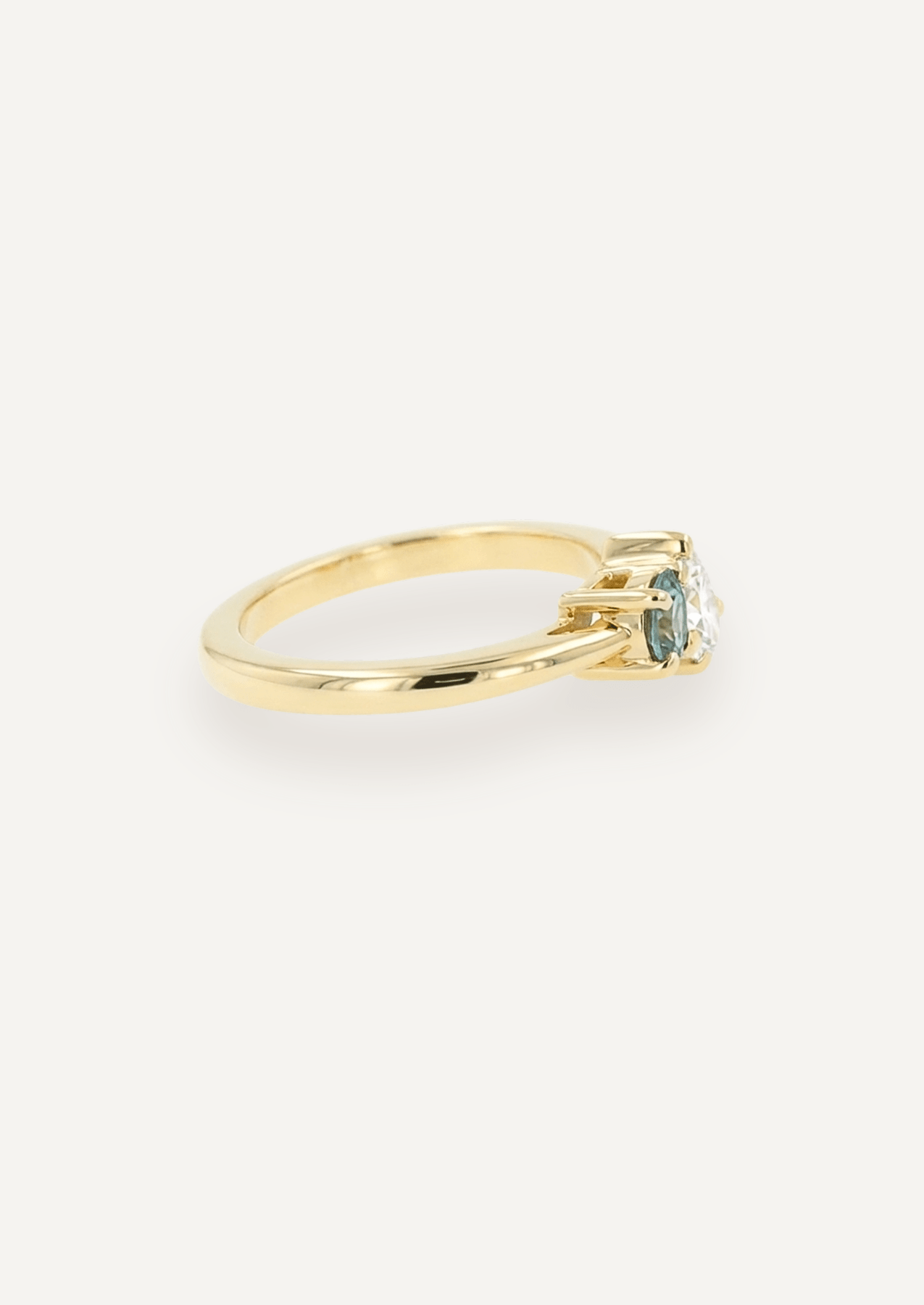 The Toi Et Moi Ring with Round Brilliant Sapphire and Pear Diamond (1.28ct TCW) - Molten Store