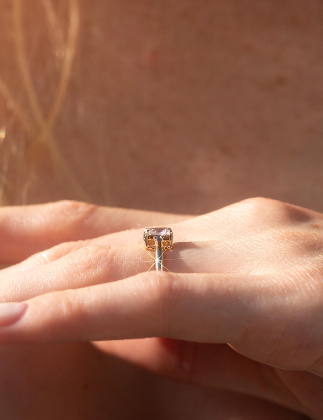 The Toi Et Moi Yellow Gold Ring Setting - Molten Store