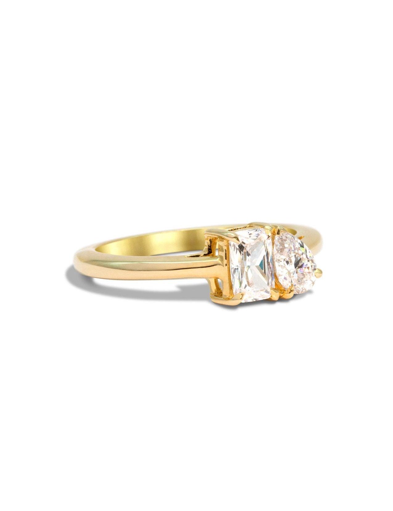 The Toi Et Moi Yellow Gold Ring Setting - Molten Store