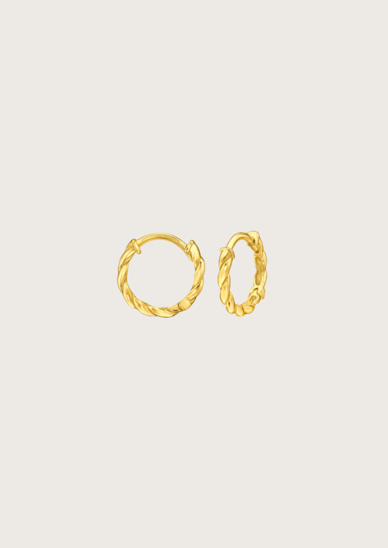 The Twirl 14ct Gold Vermeil Huggie Earrings - Molten Store