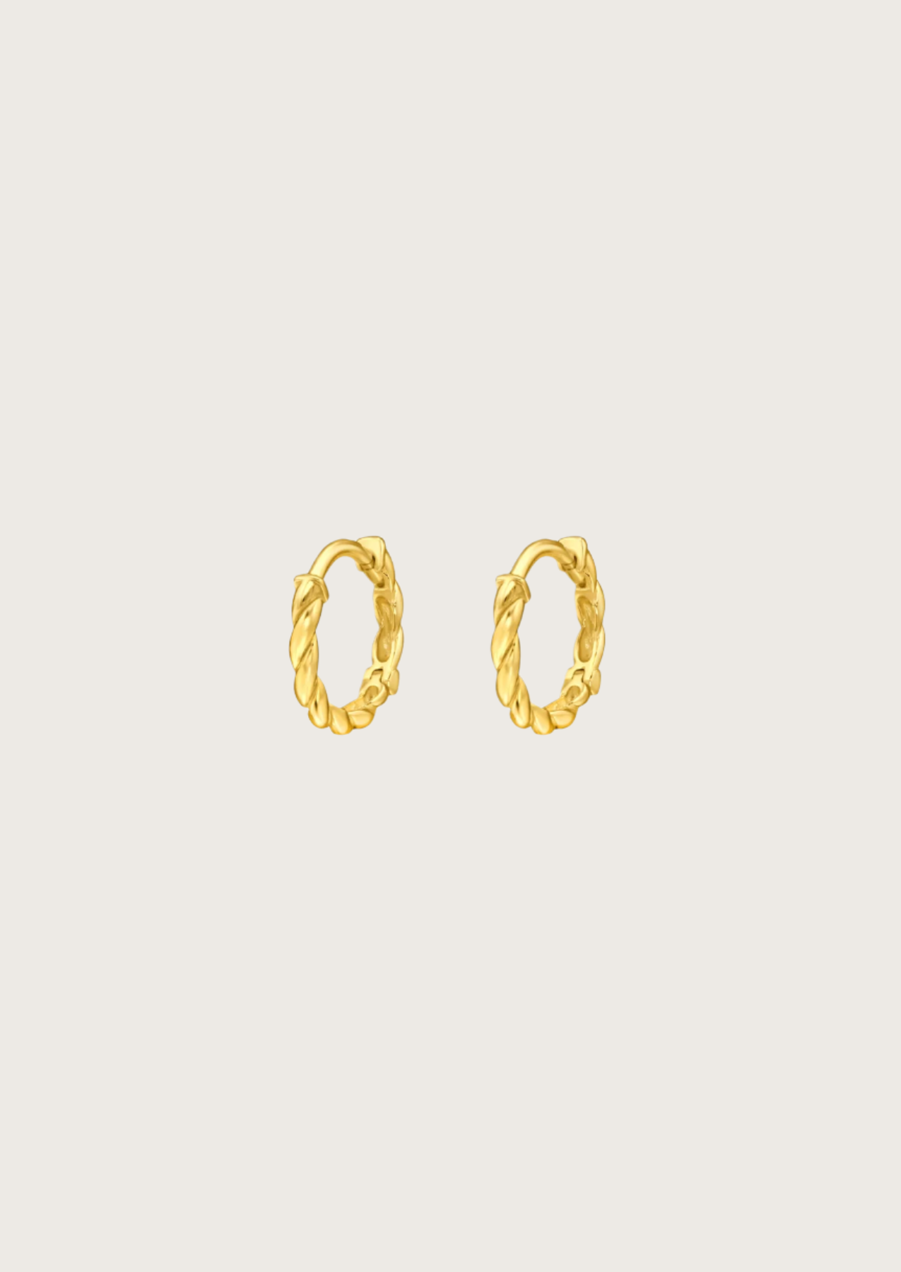 The Twirl 14ct Gold Vermeil Huggie Earrings - Molten Store