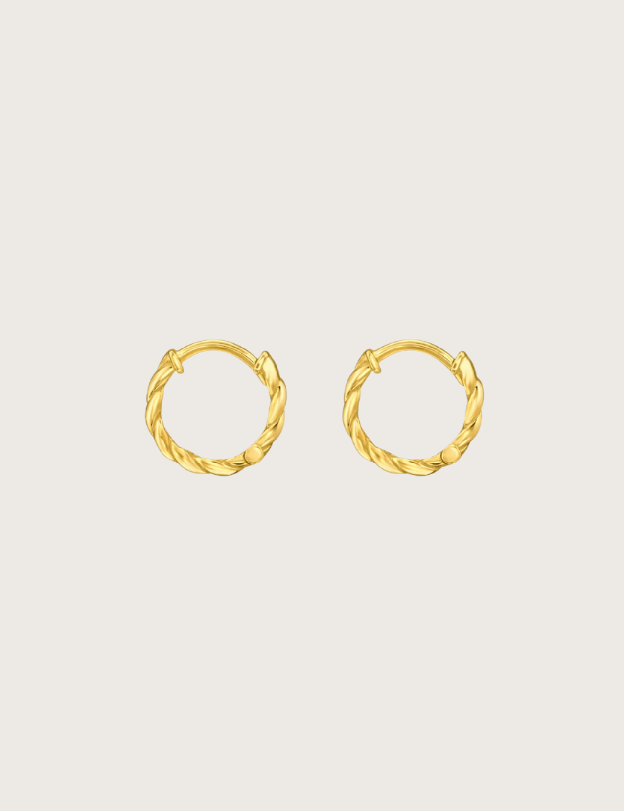 The Twirl 14ct Gold Vermeil Huggie Earrings - Molten Store