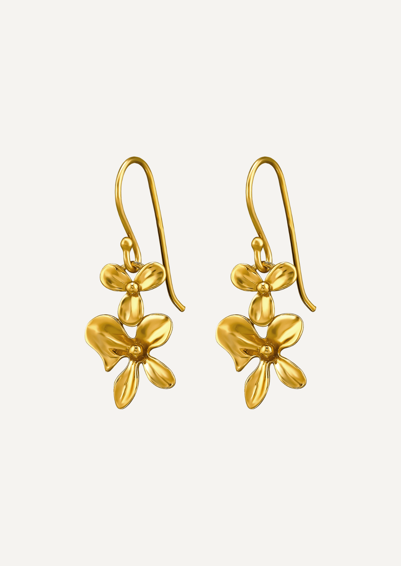 The Unfurl Gold Vermeil Drop Earrings - Molten Store