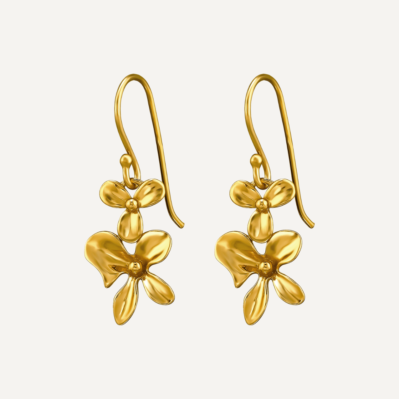 The Unfurl Gold Vermeil Drop Earrings - Molten Store