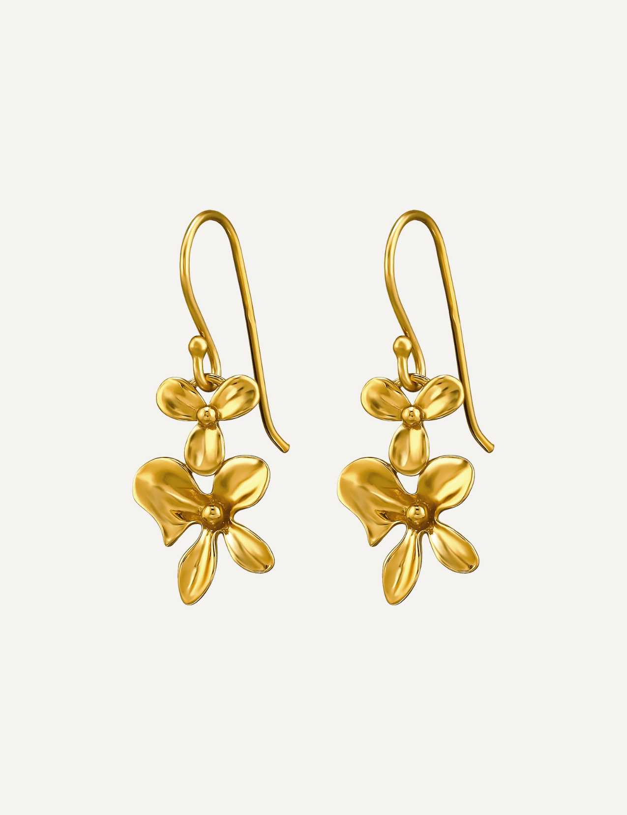 The Unfurl Gold Vermeil Drop Earrings - Molten Store