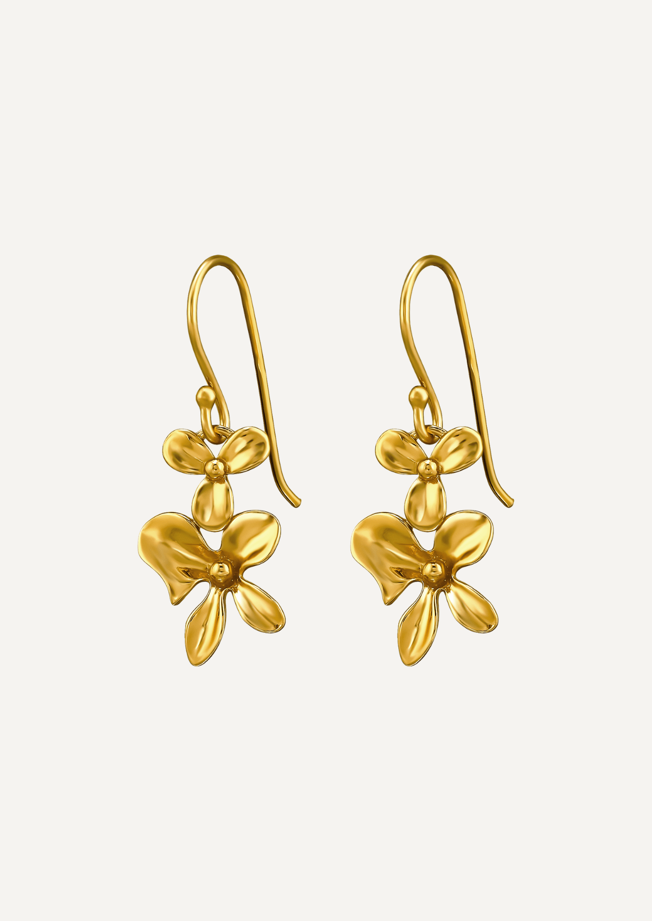 The Unfurl Gold Vermeil Drop Earrings - Molten Store