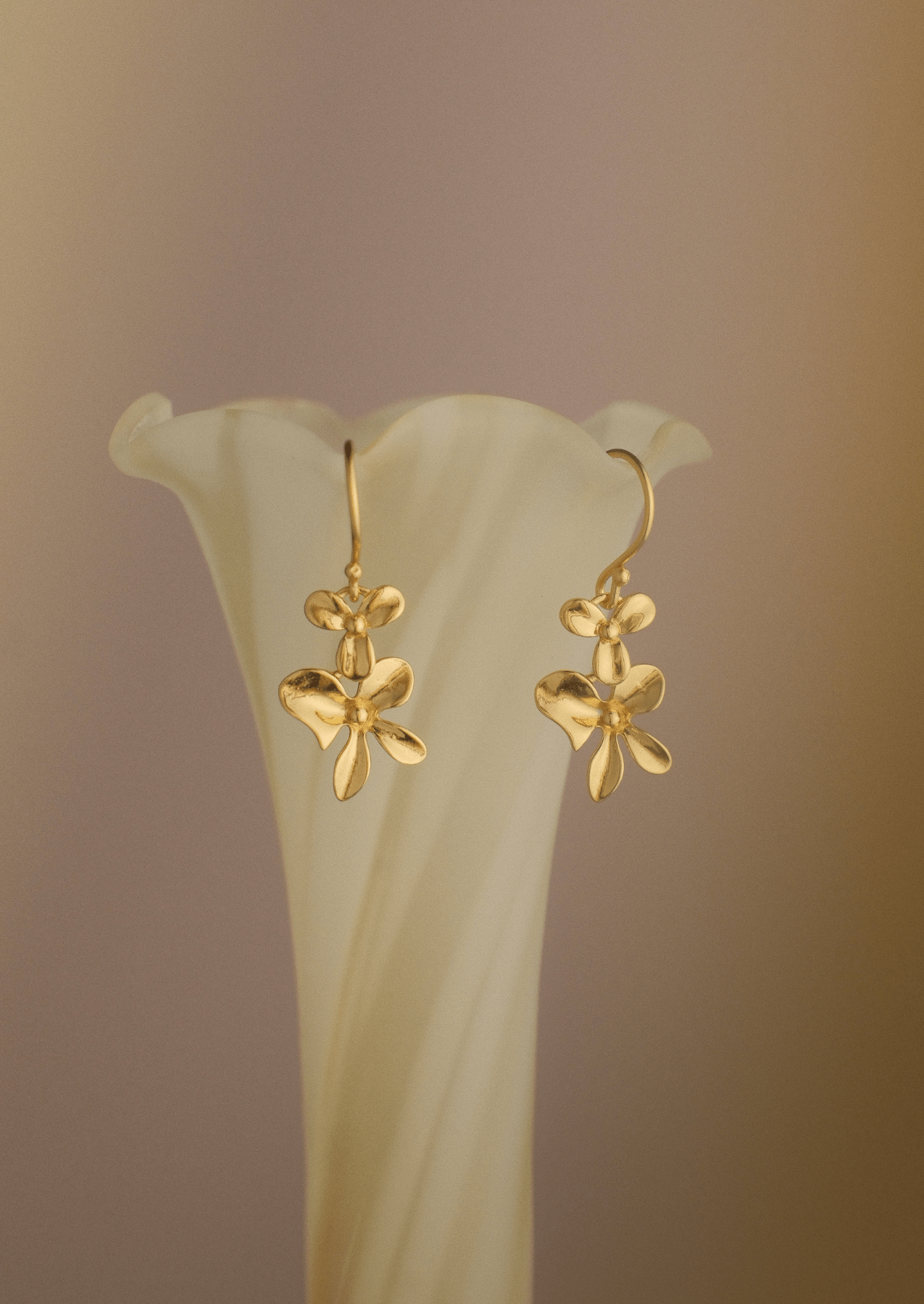 The Unfurl Gold Vermeil Drop Earrings - Molten Store