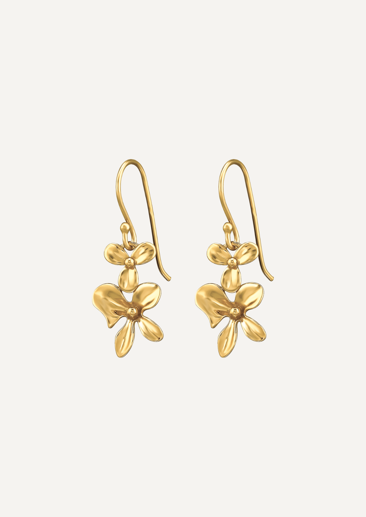 The Unfurl Gold Vermeil Drop Earrings - Molten Store