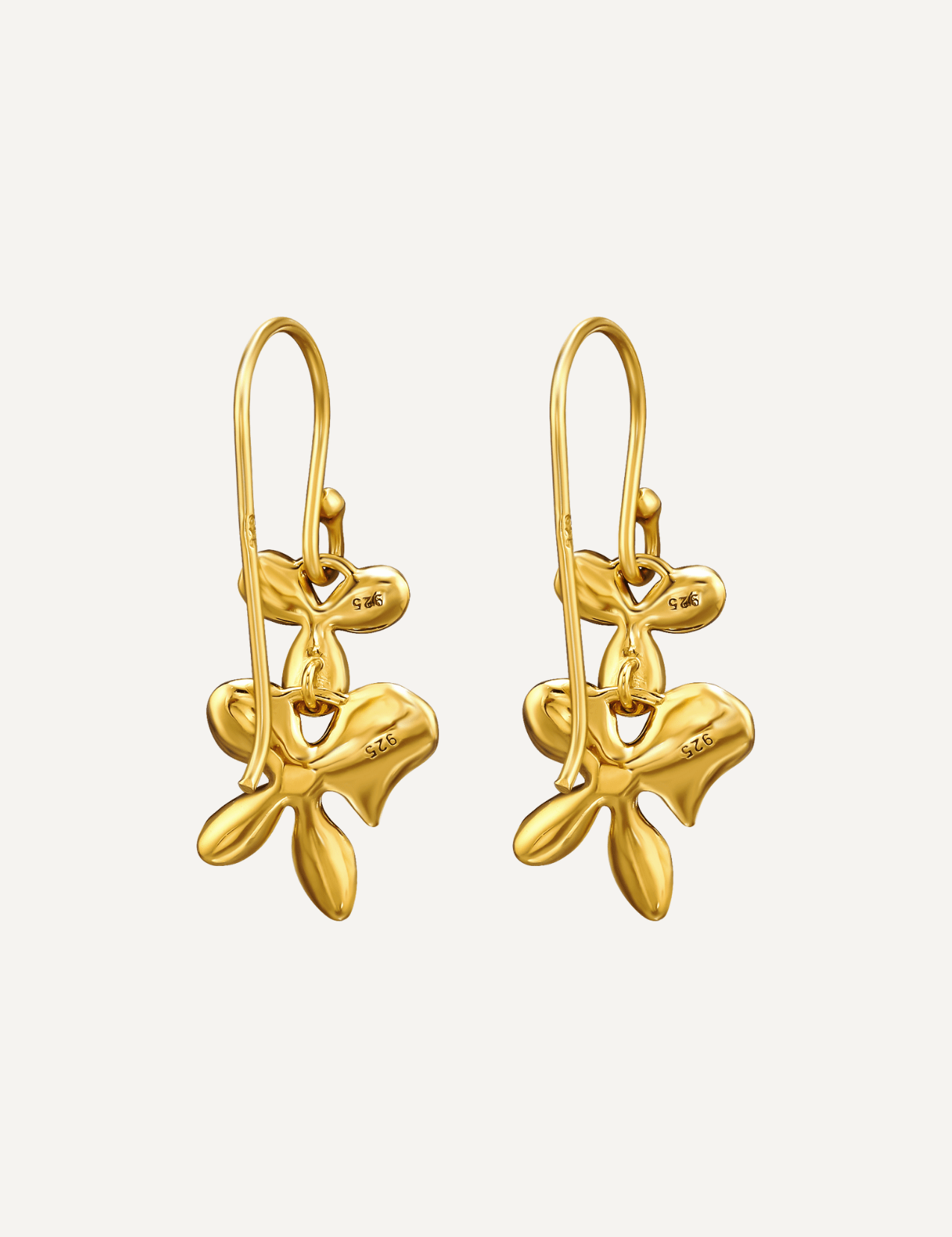 The Unfurl Gold Vermeil Drop Earrings - Molten Store