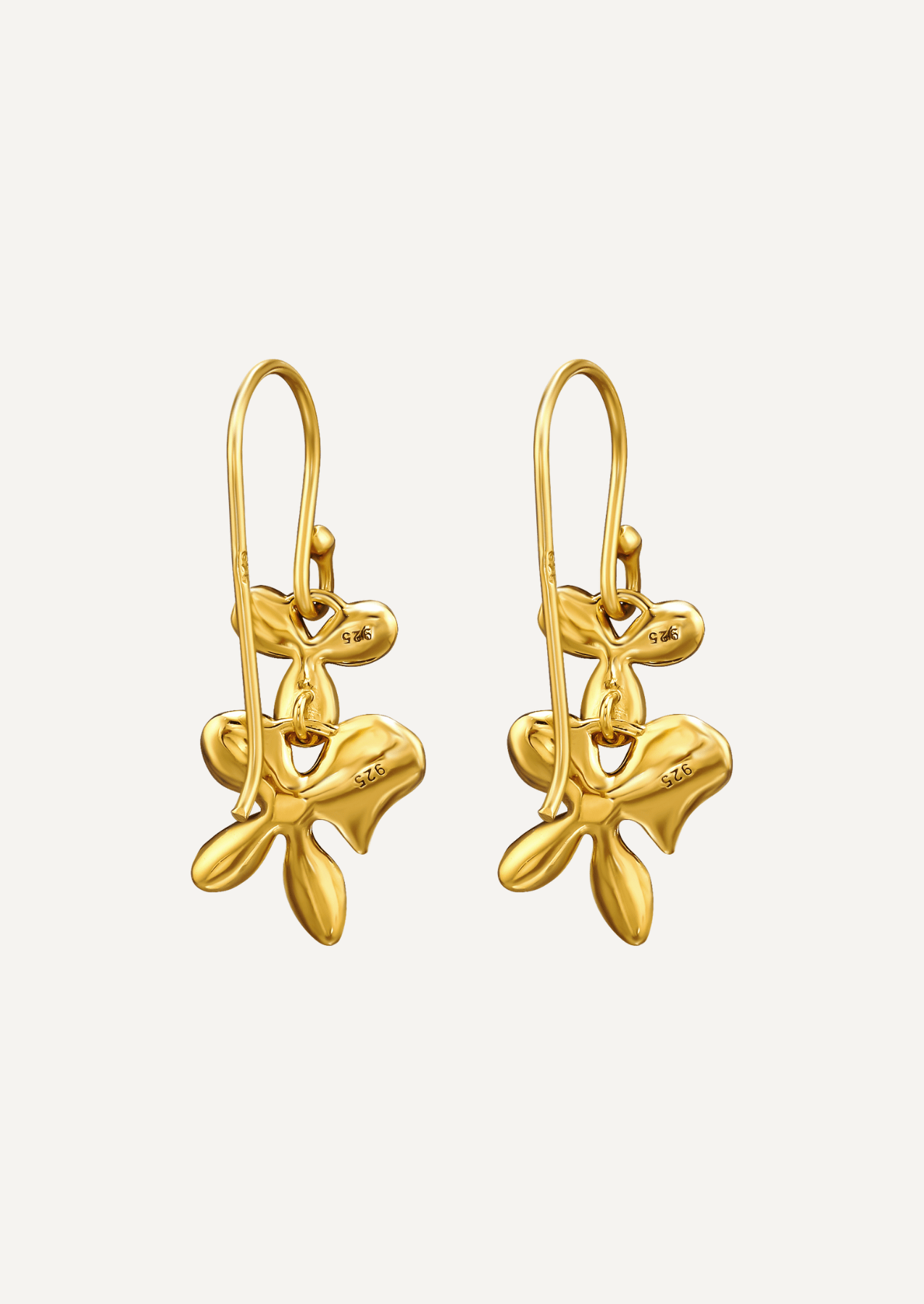 The Unfurl Gold Vermeil Drop Earrings - Molten Store