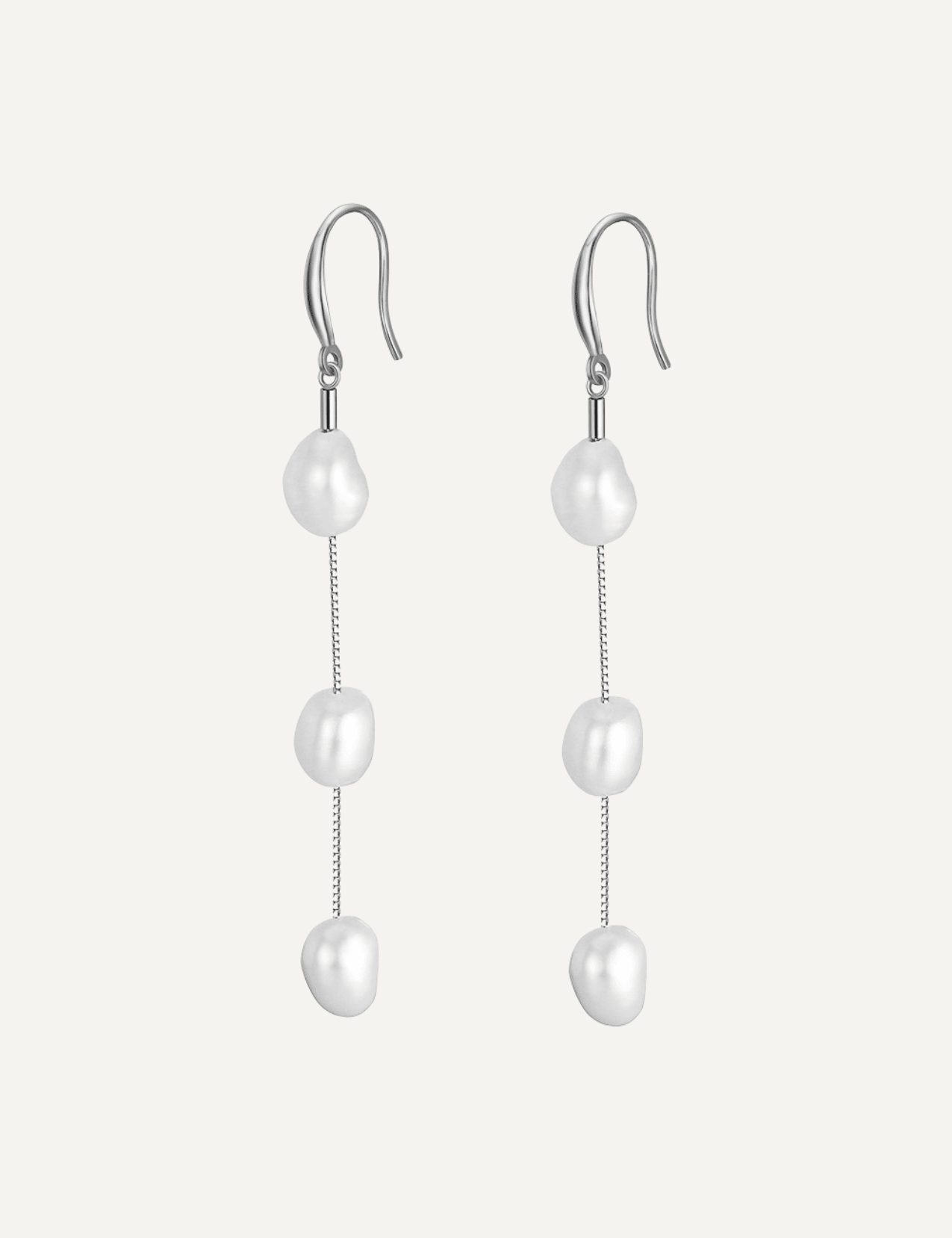 The Valentina Sterling Silver Earrings with Freshwater Pearl - Molten Store