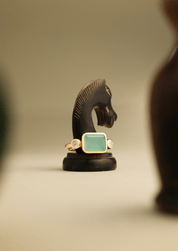 The Vena Ring with Aqua Chalcedony and Moonstone - Molten Store