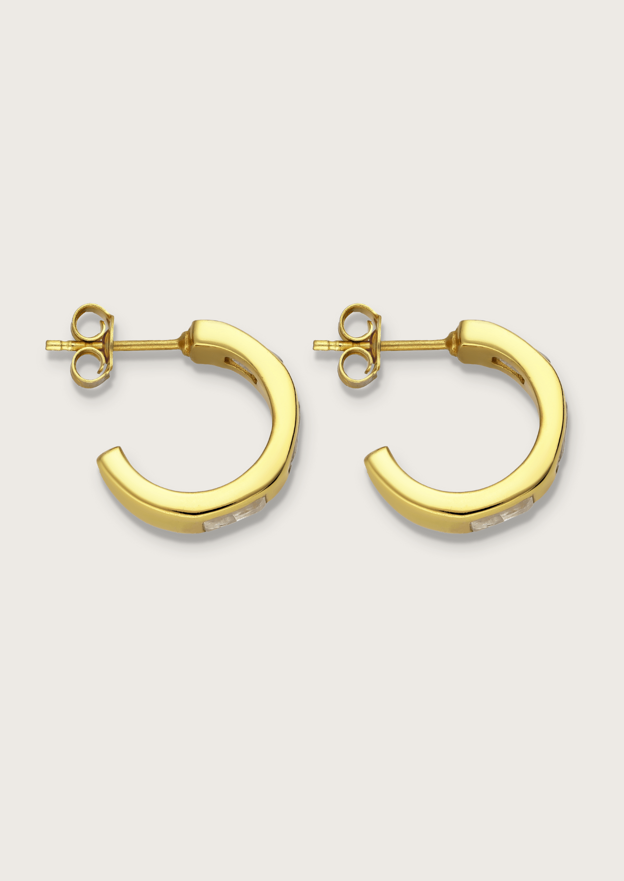 The Verse Gold Vermeil Rainbow Moonstone Earrings - Molten Store