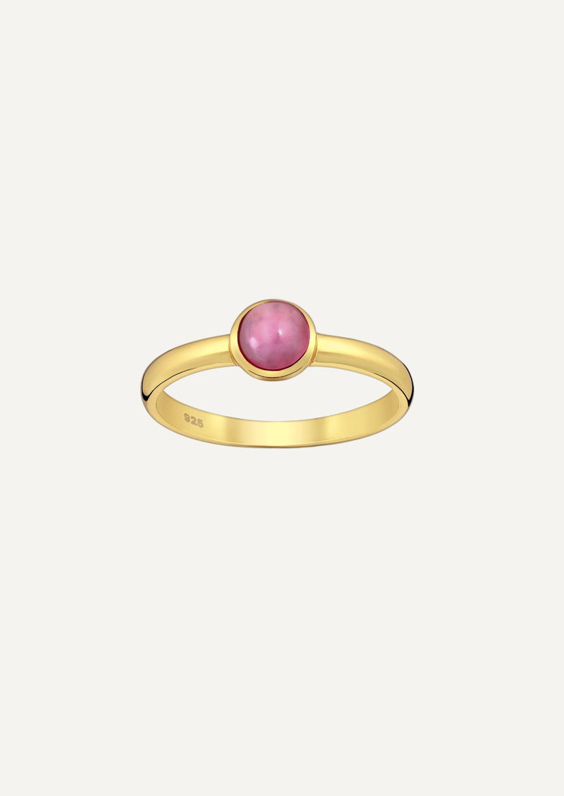 The Vesta Pink Tourmaline 18ct Gold Vermeil Ring