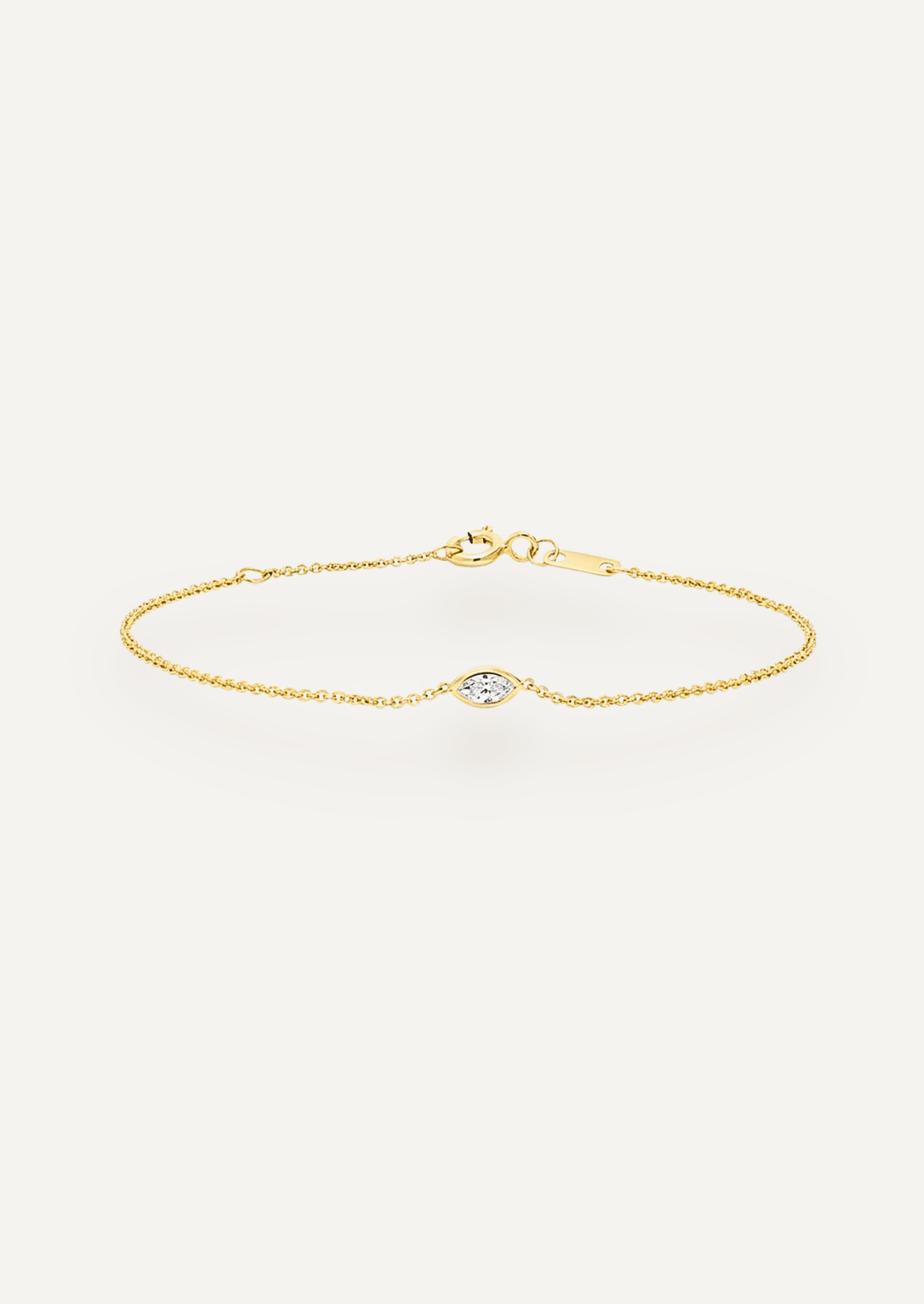 The Vienna 9ct Gold Marquise Diamond Bracelet - Molten Store