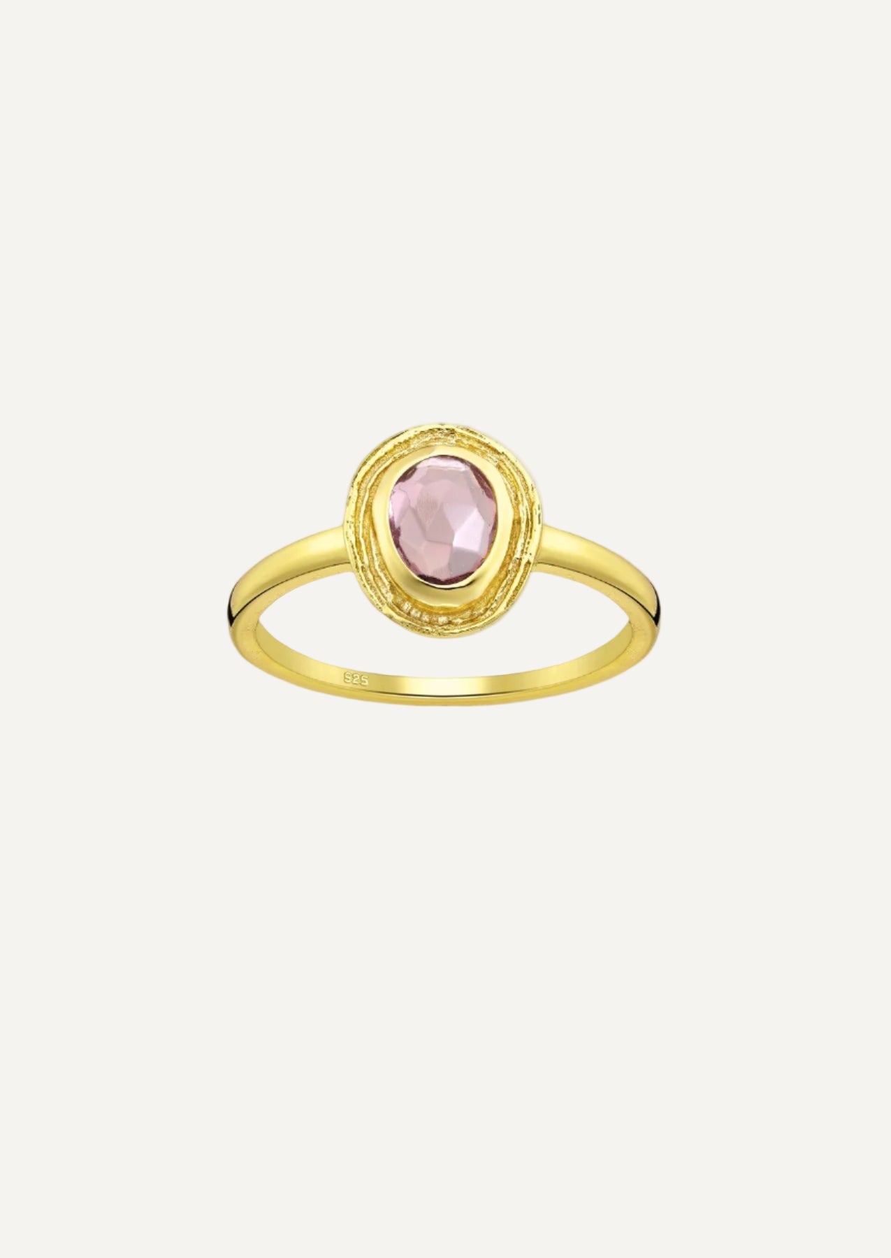 The Vita Rhodolite 18ct Gold Vermeil Ring - Molten Store