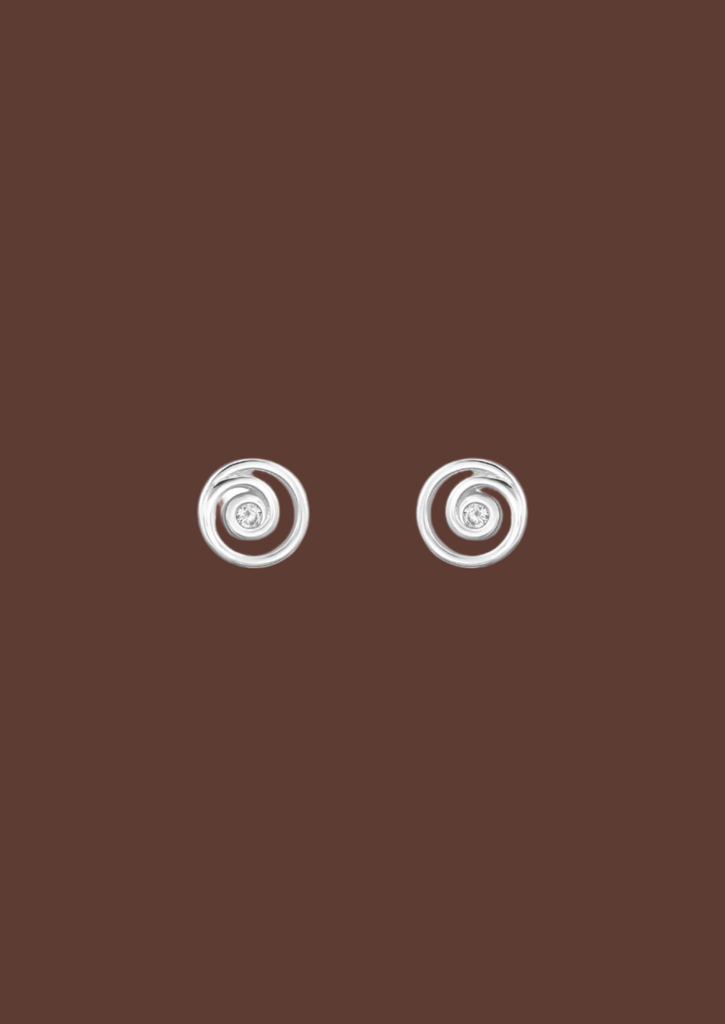 The Whirl Sterling Silver Stud Earrings - Molten Store