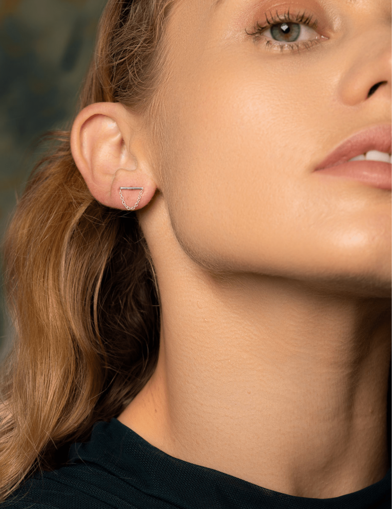 The Whisper Sterling Silver Chain Link Bar Earrings - Molten Store
