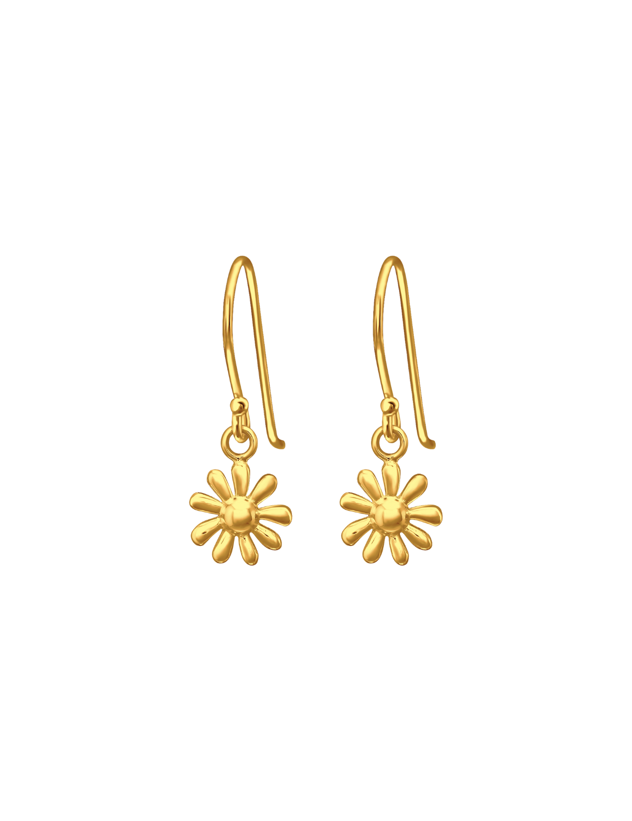 The Wildflower 14ct Gold Vermeil Hook Earrings - Molten Store
