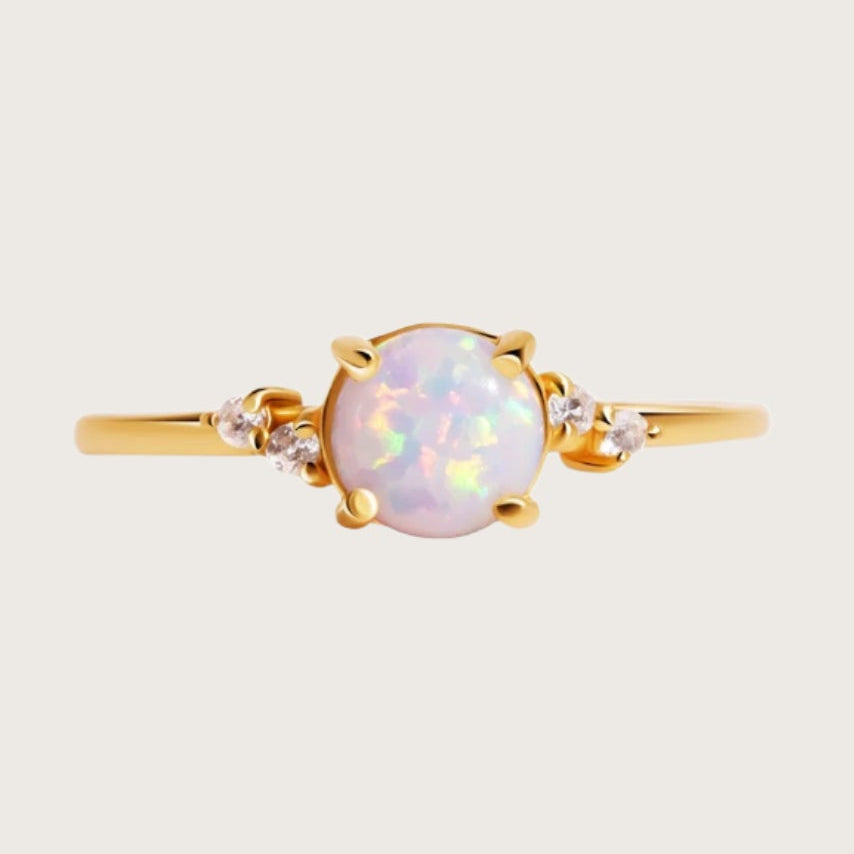 The Wishful Opal 18ct Gold Vermeil Cluster Ring - Molten Store