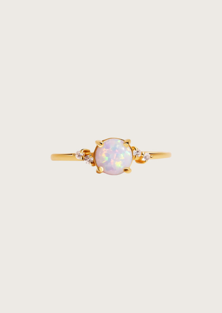 The Wishful Opal 18ct Gold Vermeil Cluster Ring - Molten Store