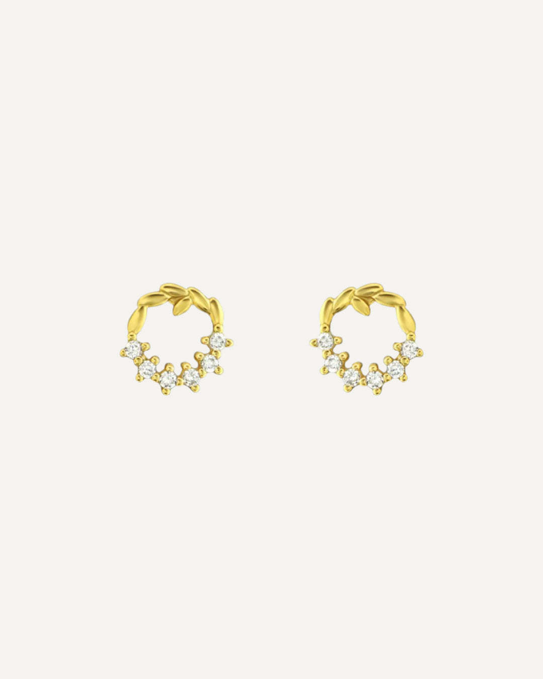 The Wreath 14ct Gold Vermeil Stud Earrings - Molten Store