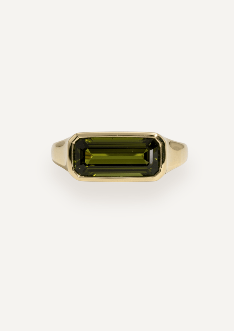 The Zara Ring with Moss Tourmaline