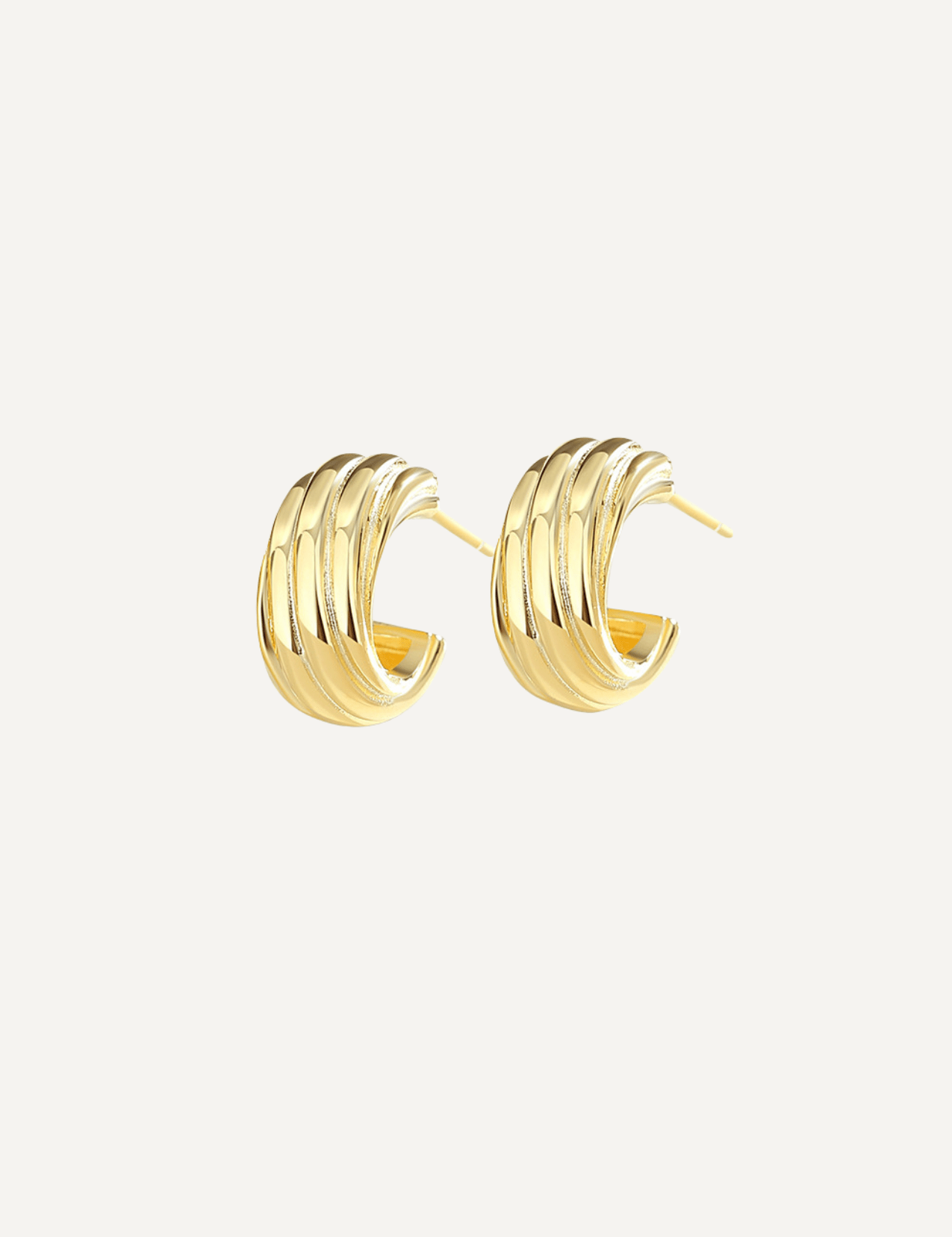 The Zenith Gold Vermeil Hoop Earrings - Molten Store