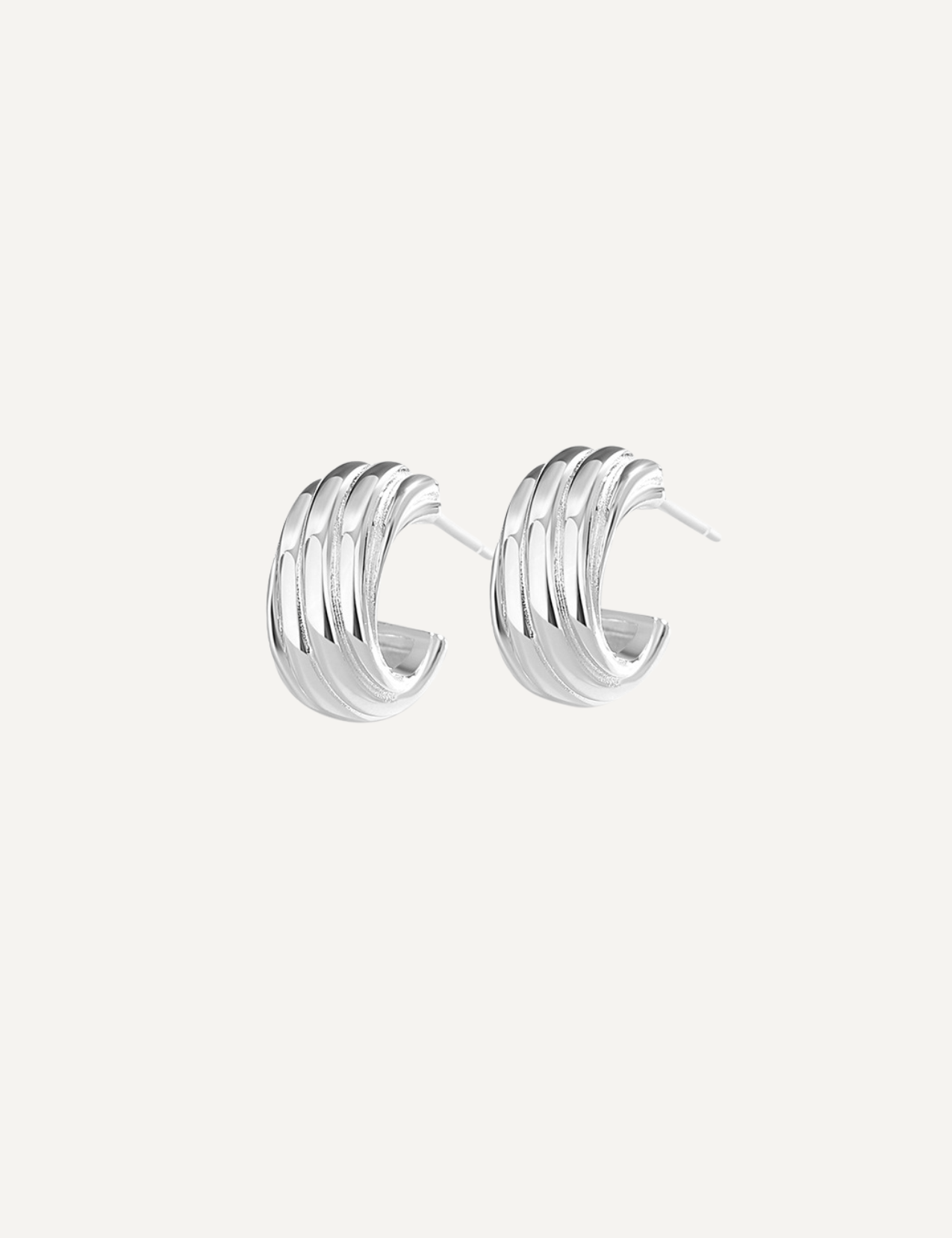 The Zenith Sterling Silver Hoop Earrings - Molten Store