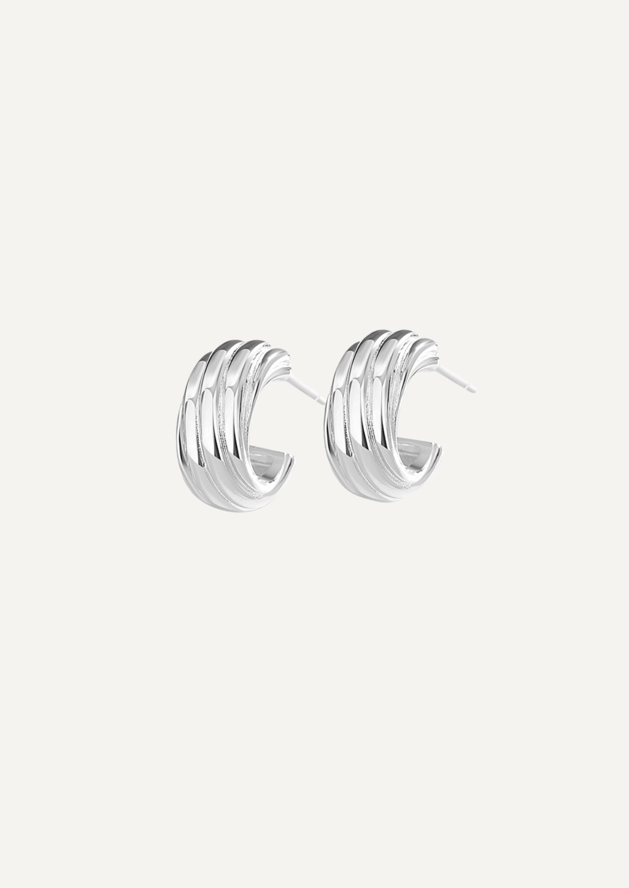 The Zenith Sterling Silver Hoop Earrings - Molten Store