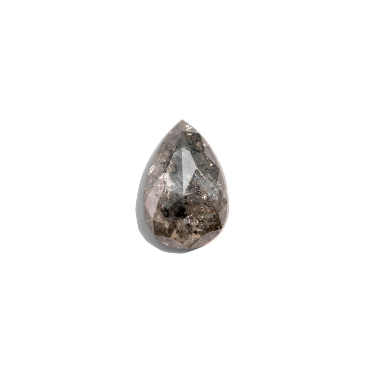 0.97ct Pear Rose Cut Salt & Pepper Diamond - Molten Store