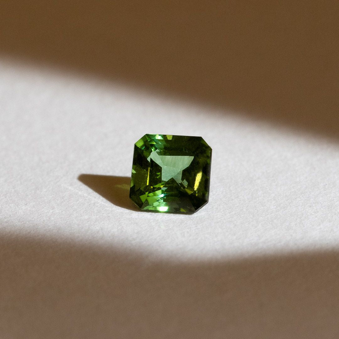 1.02ct Green Asscher Cut Tourmaline - Molten Store