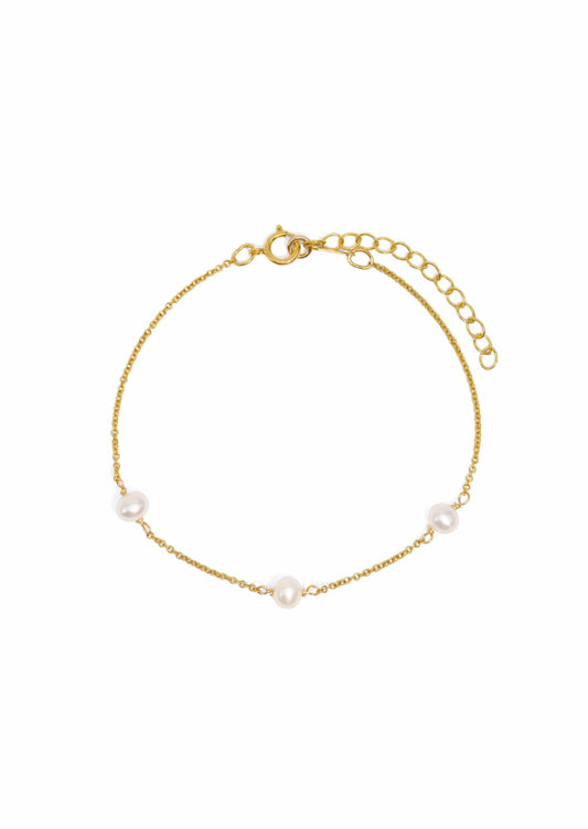 The Gold Pearl Plato Bracelet