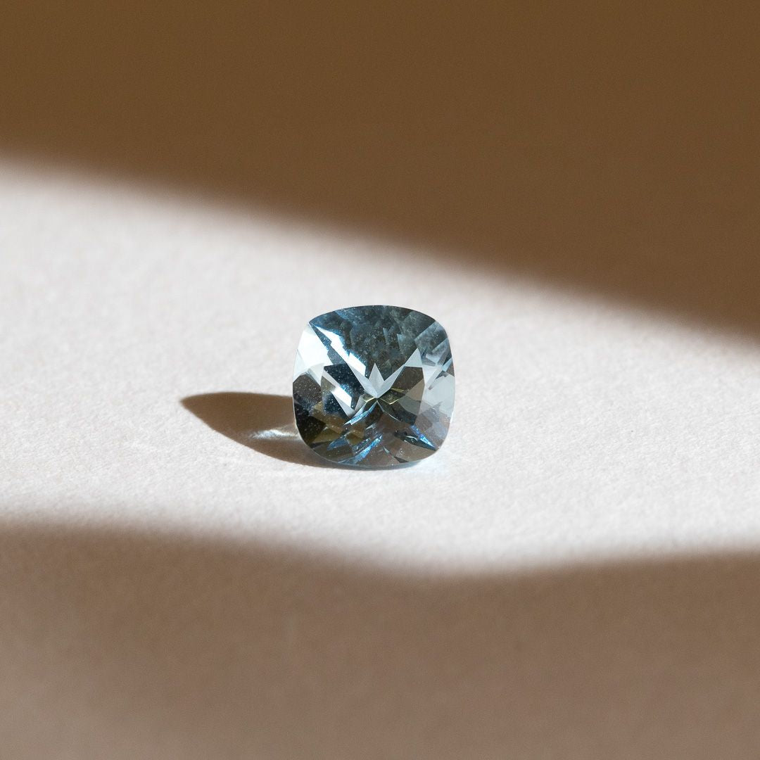 1.34ct Blue Cushion Cut Aquamarine - Molten Store