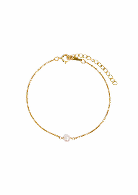 The Gold Pearl Raindrop Bracelet