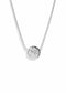 The  Mini Pinky Promise Diamond Silver Necklace