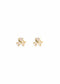 The Solid Gold Diamond Clover Stud Earrings
